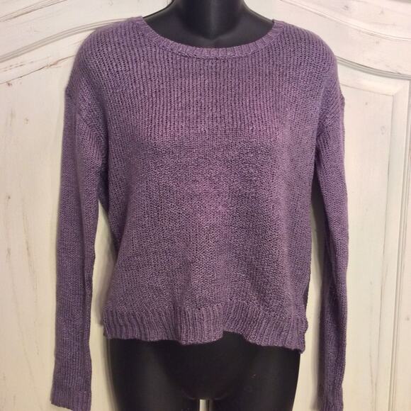 NWT LAVENDER REVERSIBLE TWIST FRONT/BACK SWEATER - Picture 3 of 5